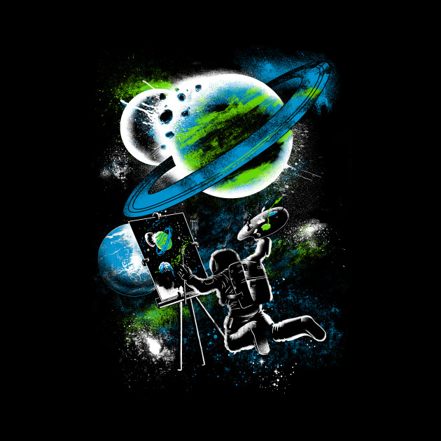 Space Painting Astronaut Tote Teepublic