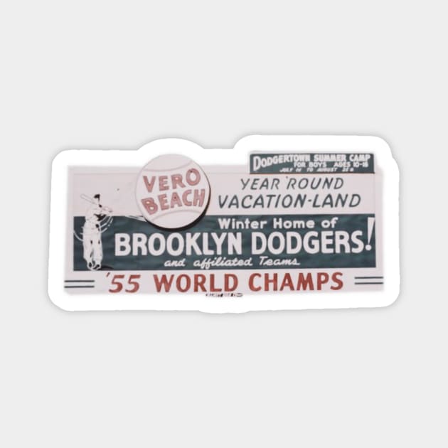 Vero Beach Vintage Dodgertown Billboard Magnet by Tdjacks1