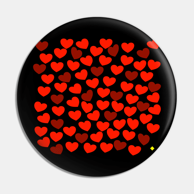 MINI HEARTS RED MIX Pin by AddOnDesign