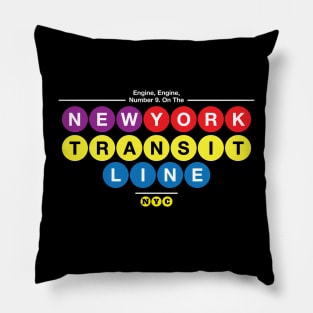 New York Transit Line Deluxe Pillow