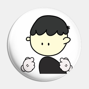 Minimal cartoon ordinary man, plain cute design Pin