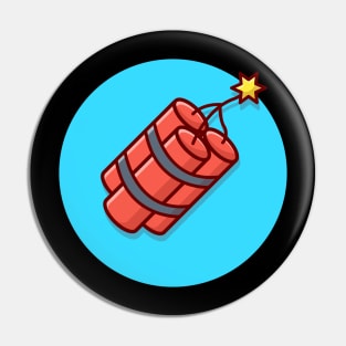 Bomb Cartoon Vector Icon Illustration Pin