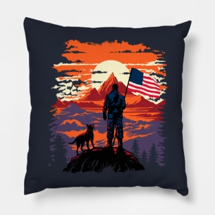 Patriotic Buddies Pillow