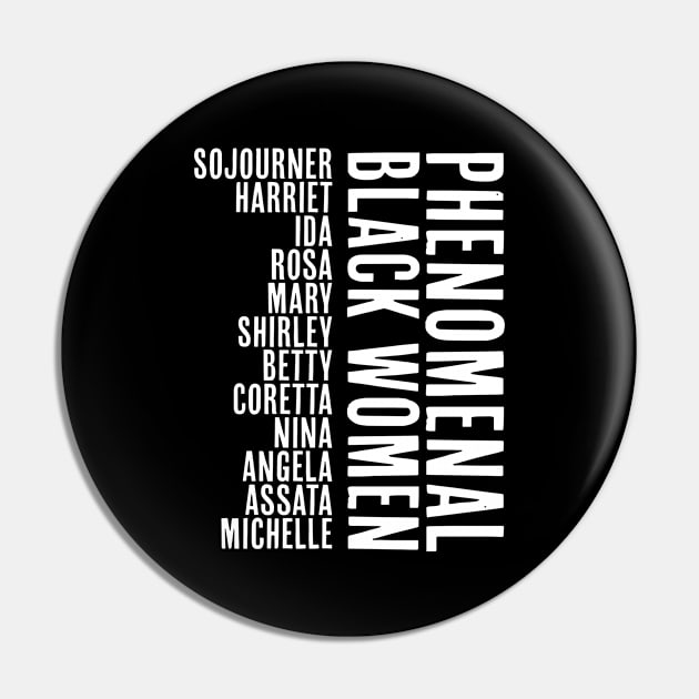 Phenomenal Black Women, African American, Black History, Afrocentric Pin by UrbanLifeApparel