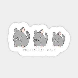 Minimal Chinchilla Club Chinchilla Art Cute Funny Meme Simple Logo Magnet