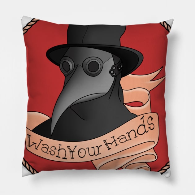 Wash your hands Pillow by ImSomethingElse