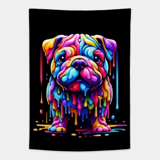 Colorful melting Dog  #4 Tapestry