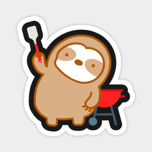 Cute Barbecue Sloth Magnet