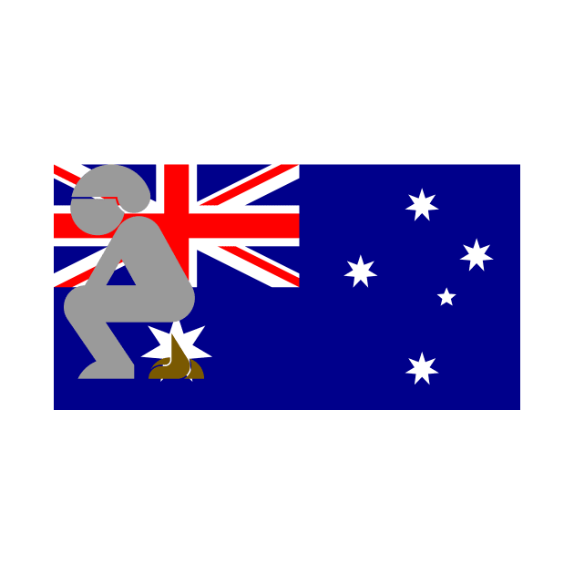 Pooping On The Australian Flag by dikleyt