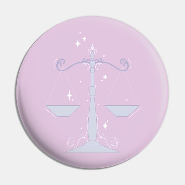 Libra Scales (Pastel) Pin by VenusAndMoon