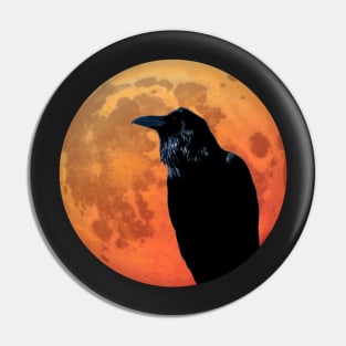 Raven on the blood moon Pin