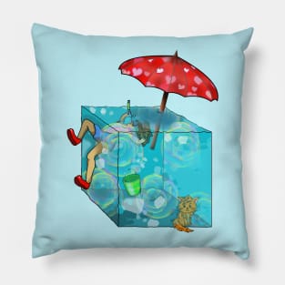 On vacation with a gelatinous cube for dnd fans Pillow