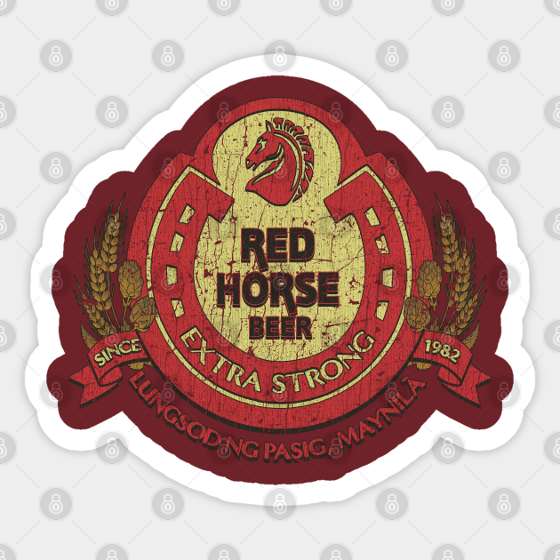 Red Horse - Beer - Sticker | TeePublic