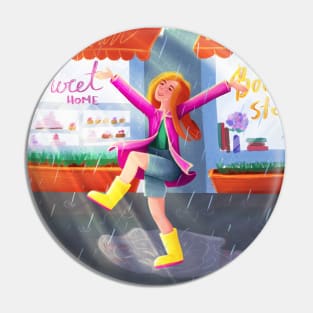 Spring Rain Pin