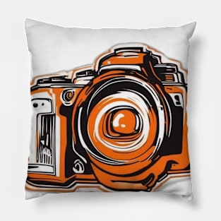 Vintage Camera Illustration Tee Design No. 867 Pillow