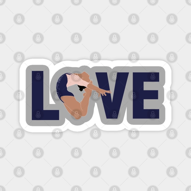 LOVE  - Gymnastics Magnet by FlexiblePeople