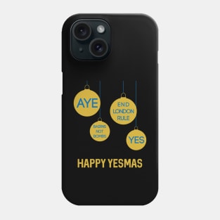 Gold Happy Yesmas Christmas Decoration Bauble Design Phone Case