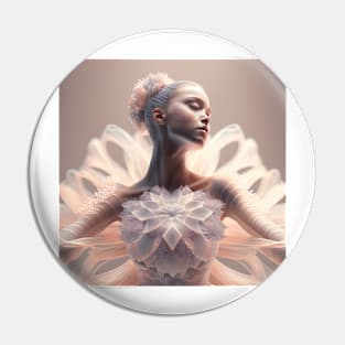 Portrait in Pastel Colors of A Fractal Ballerina Pin