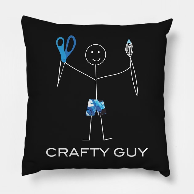 Funny Mens Crafty design Pillow by whyitsme