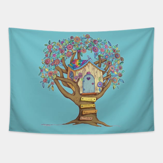 Live Simply, Love Trees Tapestry by micklyn