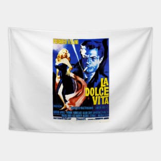 La dolce vita- MOVIE POSTER - Retro - Vintage Tapestry