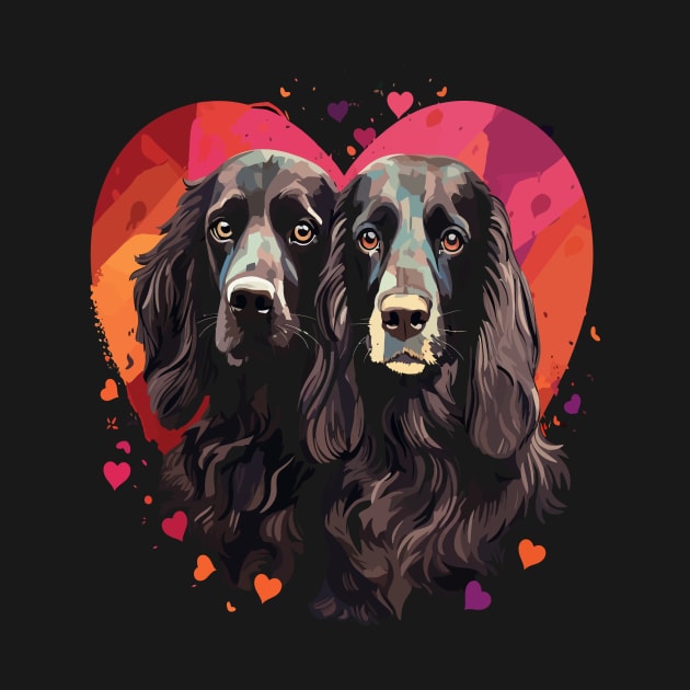 Field Spaniel Couple Valentine by JH Mart