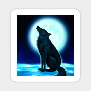 Wolf moon Magnet