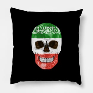 Somaliland Flag Skull - Gift for Somalilander With Roots From Somaliland Pillow