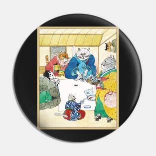 Japanese Cats Pin