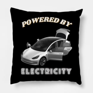 Powered by Electricity Pillow