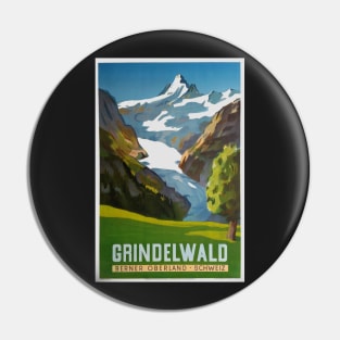 Grindelwald, Switzerland, Ski Poster Pin