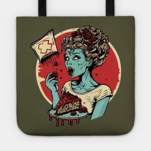 Zombie pin up lady Tote