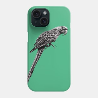 Hyacinth macaw illustration Phone Case