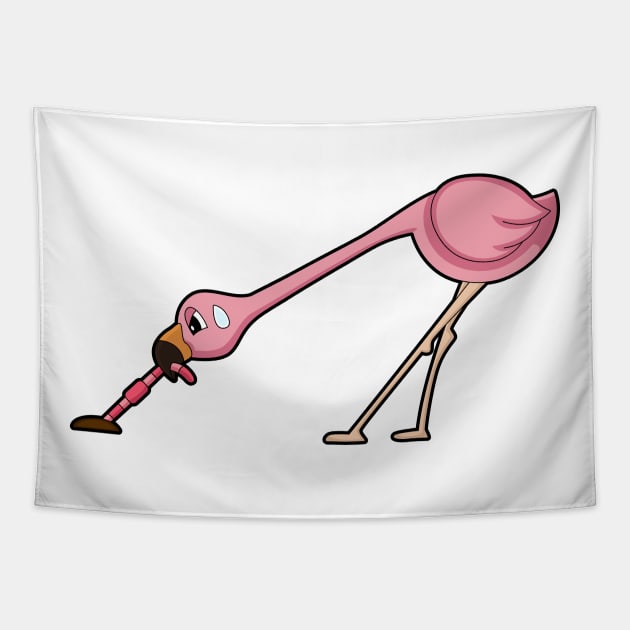 Flamingo Worm Tapestry by Markus Schnabel