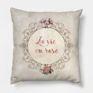 Vintage French Roses - La vie en rose Pillow