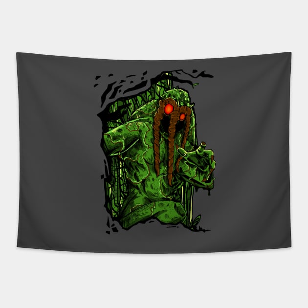 Swamp Man Thing Tapestry by paintchips