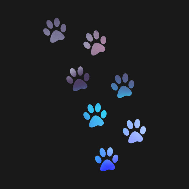 Watercolour Paw Prints by alisadesigns