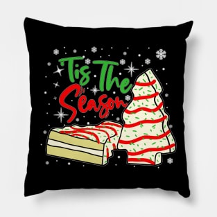 Funny Tis The Season Design Christmas Tree Cakes Debbie Pillow