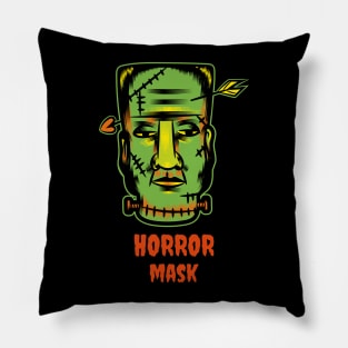 Halloween Mask, Horror Mask, Horror T-Shirt, Horror film, Halloween costume Short. Pillow