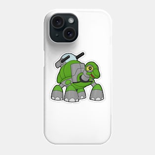 Turtle as Robot with Cannons Phone Case