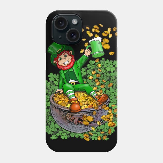 St. Patrick's Day Lucky Leprechaun Phone Case by AlcantaraArt