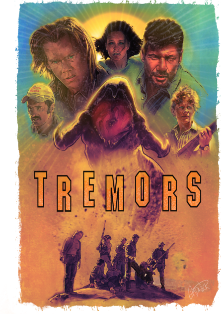 Tremors Kids T-Shirt by Elizachadwickart 