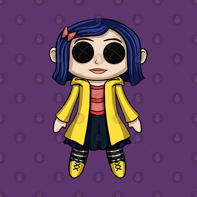 Coraline Doll Chibi by SarahDoesArts