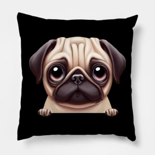 Lovely Pug Design Pillow