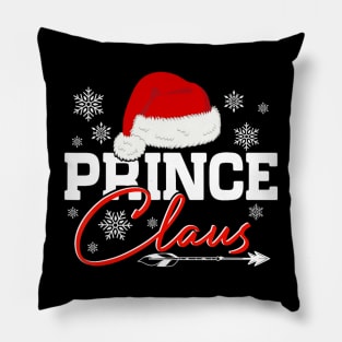 Prince Claus Xmas Light Santa Hat Christmas Ugly Pillow