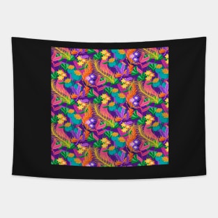 Colorful exotic floral pattern | Relax Tapestry