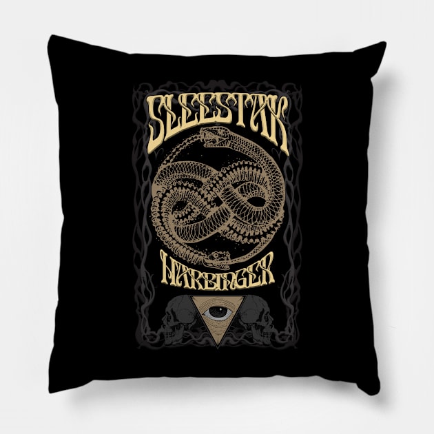 SLEESTAK- Harbinger - Ouroboros Design Doom Metal Pillow by AltrusianGrace