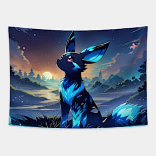 Dark-type shiny eevelution Tapestry