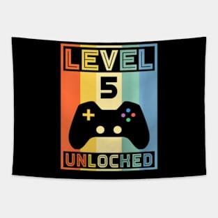 Kids Level 5  Video  5th Birthday Gaming Tapestry