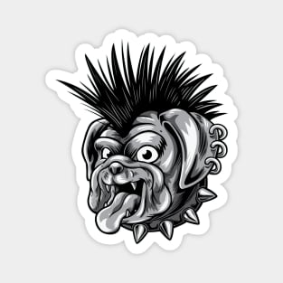 Punk Rock Pug Sketch Magnet